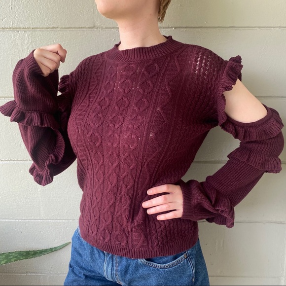 Express Cold Shoulder Sweater - Picture 6 of 9